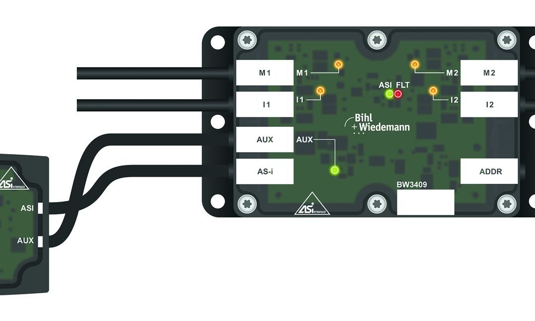 Neues AS-Interface-Motormodul mit Adressierbuchse für den Kabelkanal