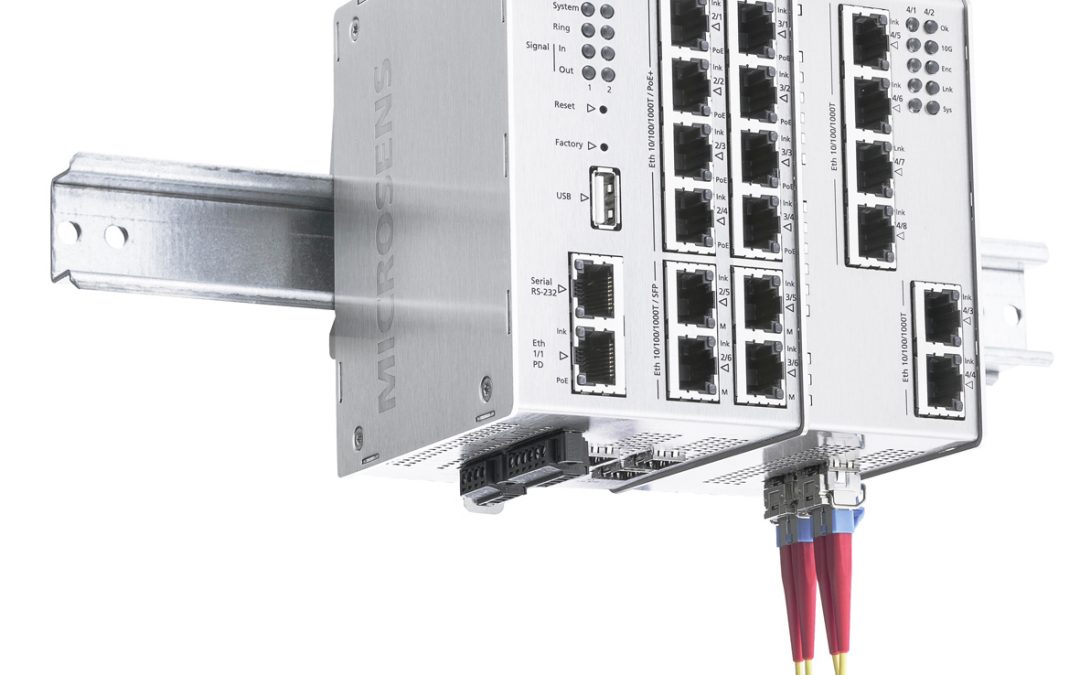 Modularer Industrie-Switch mit 10Gbit-Ethernet-Uplinks