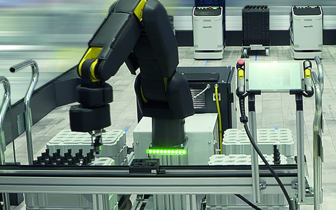 MRK-fähiger Roboter für transparente Logistik