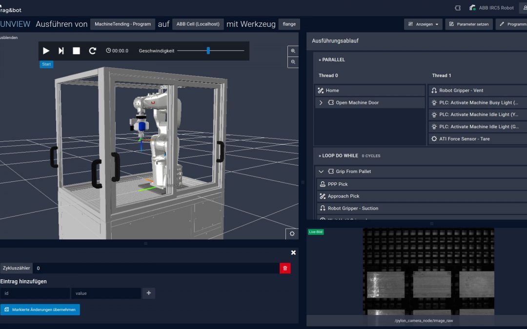 Cloudbasierte Online-Simulation für Roboter