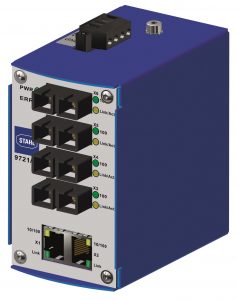 Die Switches können in Zone 2 betrieben werden, während ihre 100Mbit/s schnellen optischen Ports Feldgeräte in der Zone 1 anbinden.
