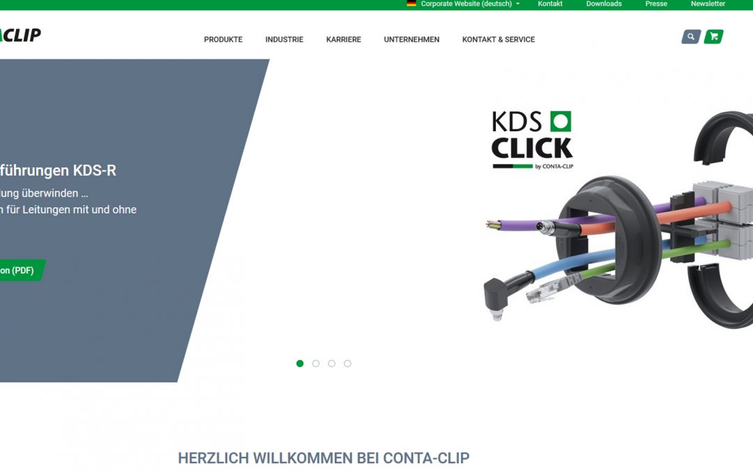 Neue Unternehmenswebsite von Conta-Clip