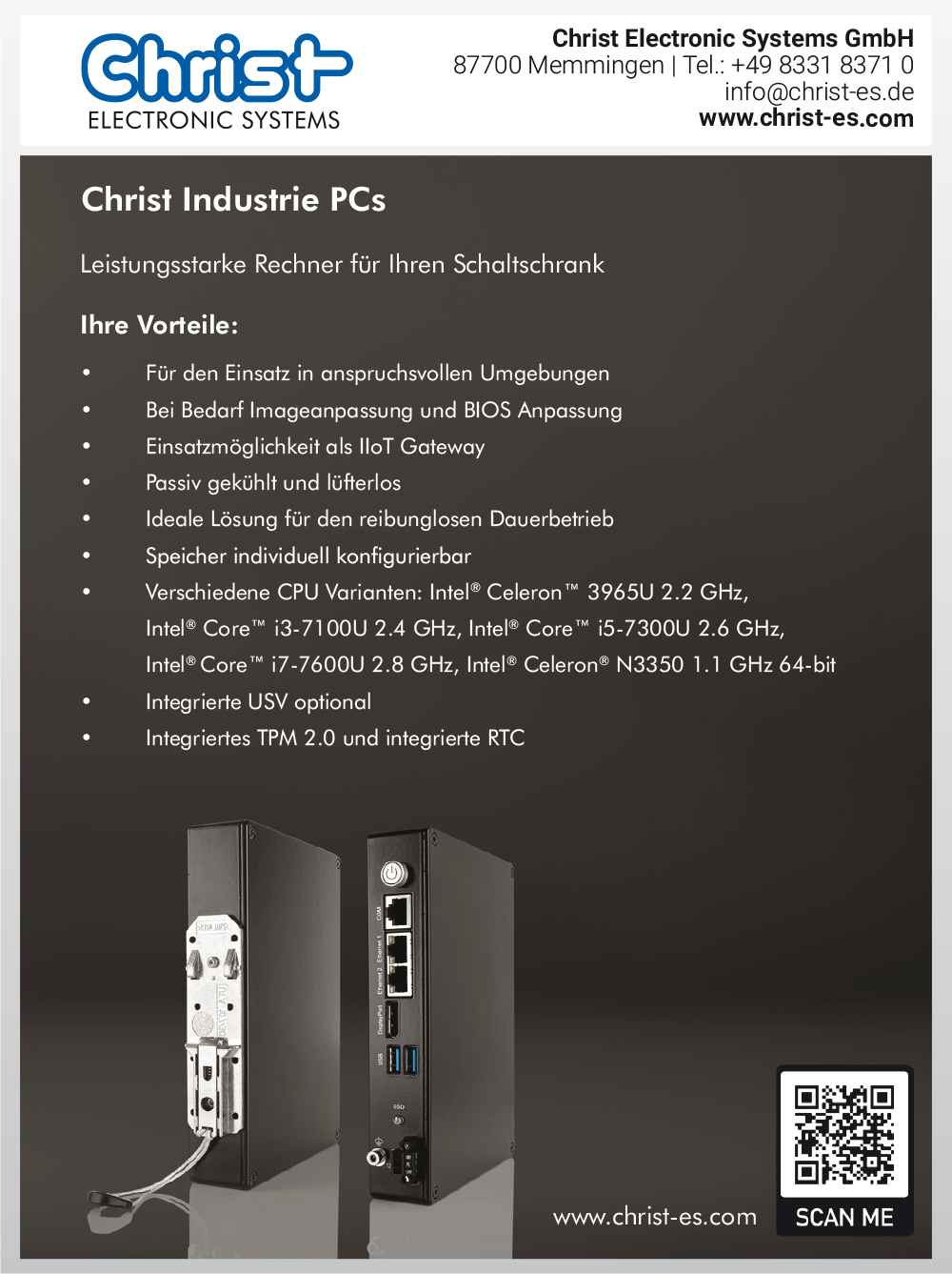 Produktübersicht – Christ Electronic Systems GmbH