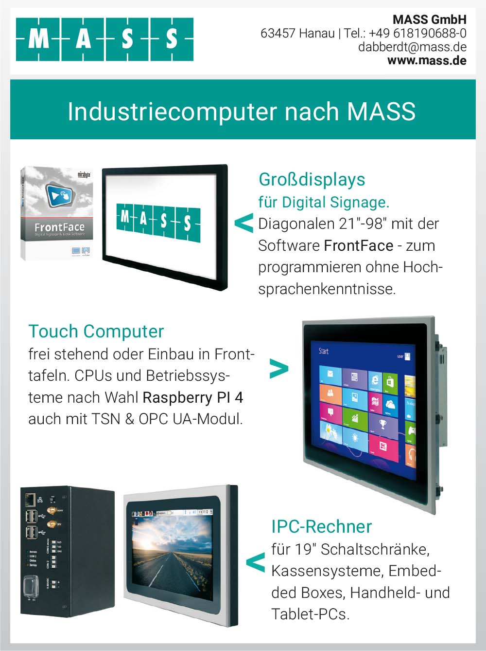 Produktübersicht – MASS GmbH