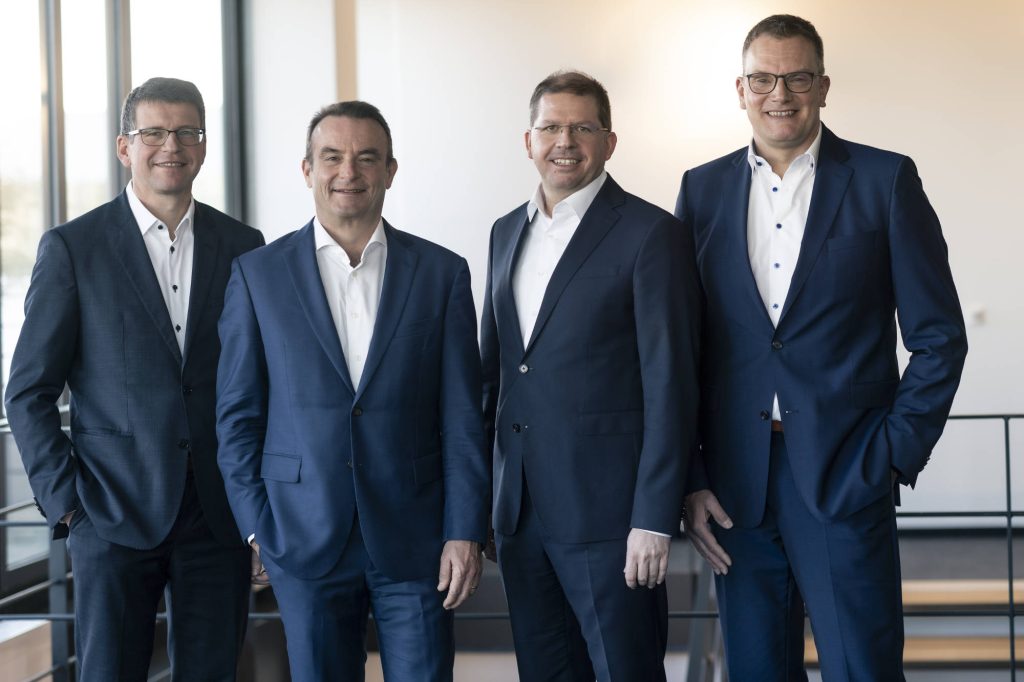 Die Geschäftsführung von Leadec: Markus Hucko (COO), Markus Glaser-Gallion (CEO), Christian Geißler (CFO) und Martin Kuhnhen (CSO).