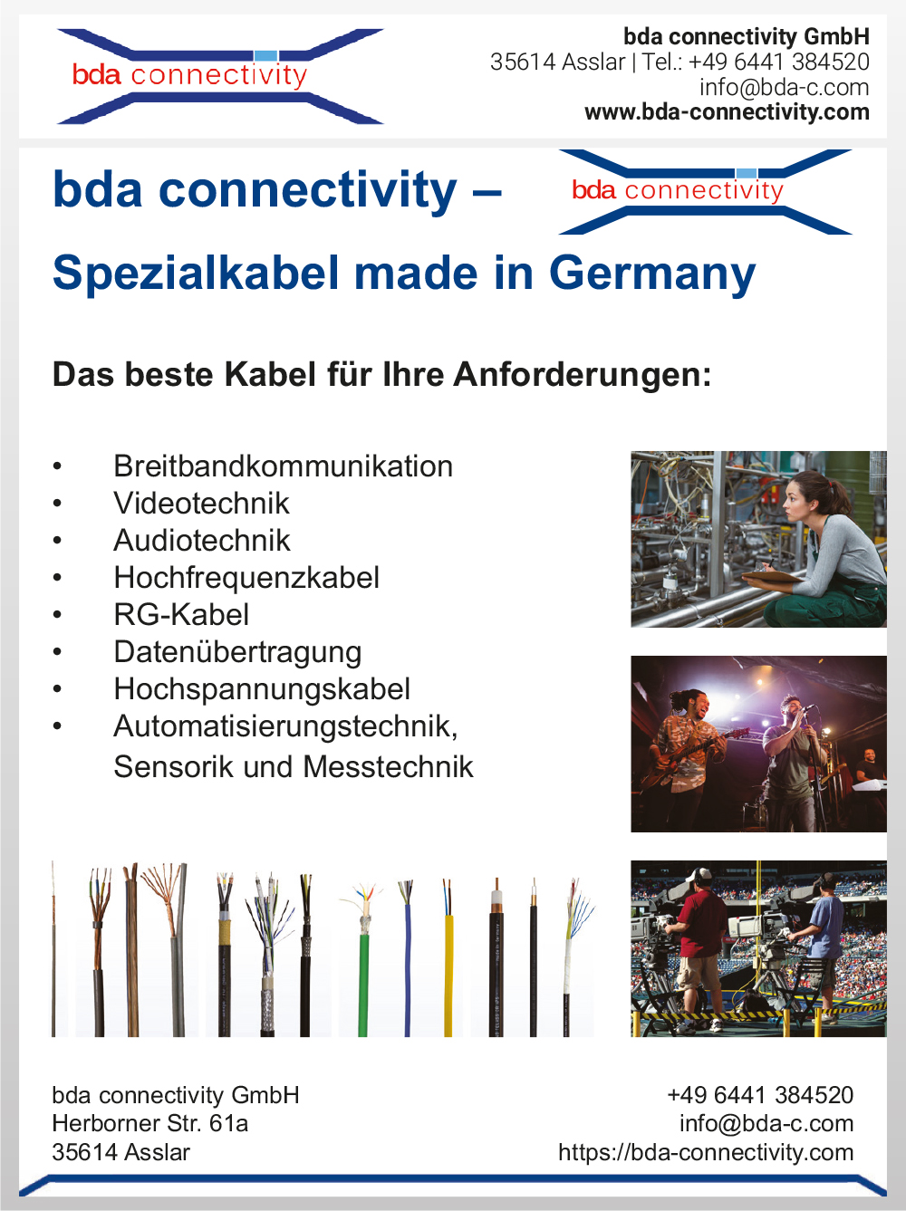Produktübersicht – bda connectivity GmbH