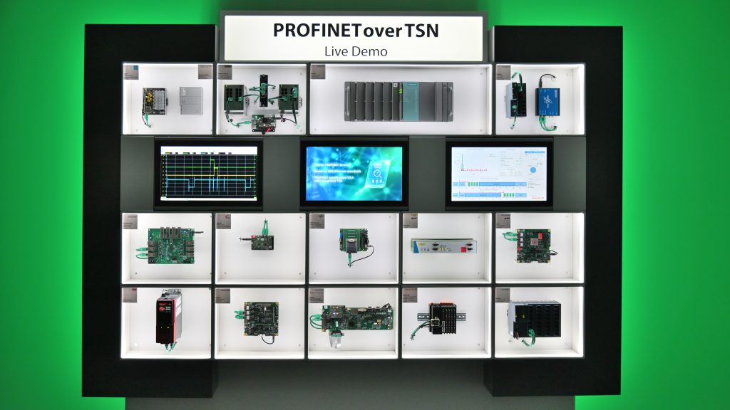  Die Profinet-over-TSN-Demo auf der SPS mit Implementierungen von verschiedenen Herstellern.