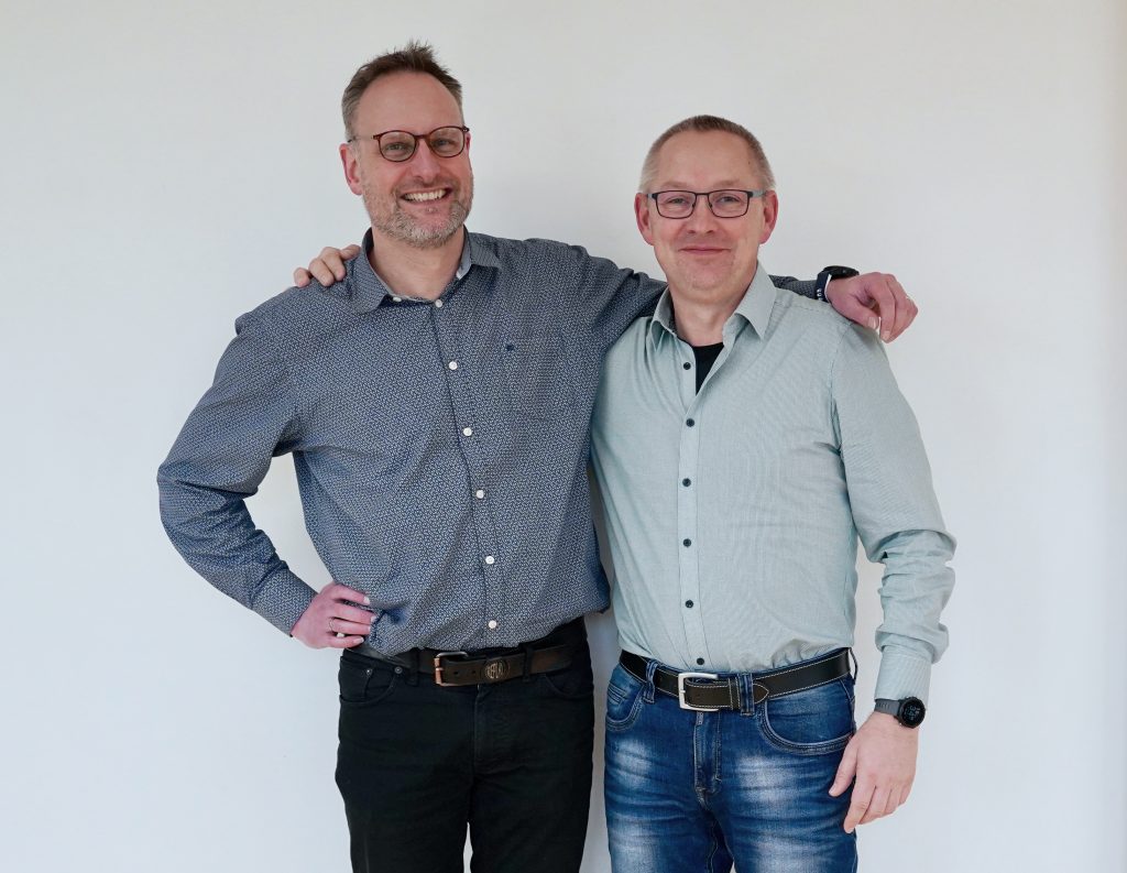 Die beiden Geschäftsführer Dr. Gerrit Kocherscheidt (l.) und Olaf Kämmerling (r.).