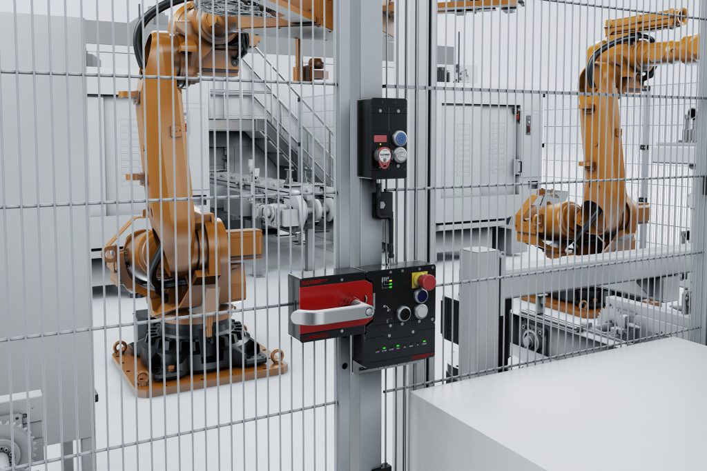  Das flexible Schutztürsystem MGB2 Modular sichert Zugänge in Schutztüren und Zäunen zu Gefahrenbereichen in Maschinen und Anlagen ab.