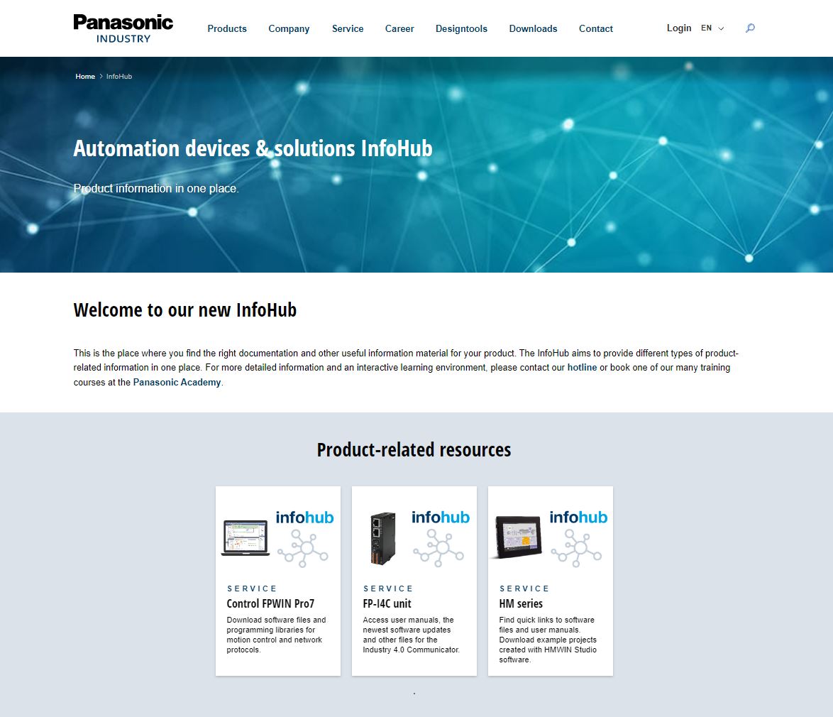 Panasonic: Neues Online-Portal für Automatisierungsprodukte