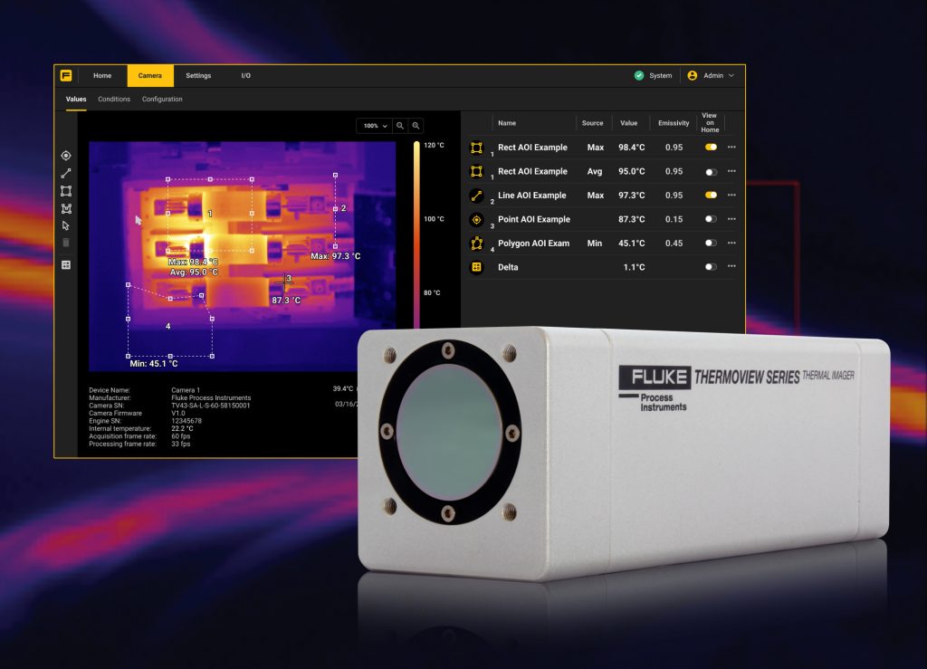  Die Wärmebildkamera ThermoView TV30 ermöglicht Temperaturüberwachungen rund um die Uhr ohne externen PC, eine einfache Anbindung an SPSen und komplexe Analysen mit Echtzeit-Feedback.