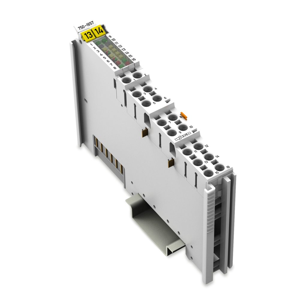   Mit dem 4-Port-IO-Link-Master für das I/O System 750 ist der gleichzeitige Betrieb von bis zu vier unterschiedlichen Devices möglich. 